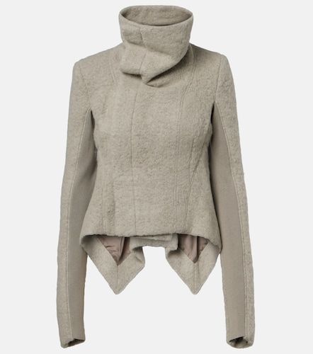 Asymmetric alpaca and wool-blend jacket - Rick Owens - Modalova