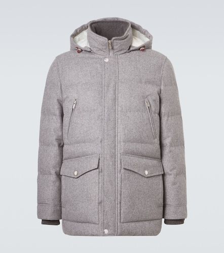 Wool flannel down jacket - Brunello Cucinelli - Modalova