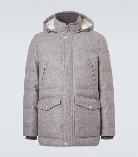 Wool flannel down jacket - Brunello Cucinelli - Modalova