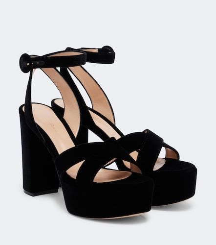 Sandali platform Sabrina in velluto - Gianvito Rossi - Modalova