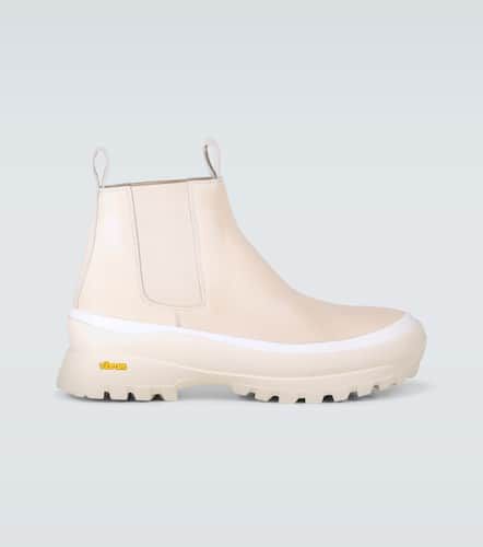 Leather boots with VibramÂ® platform - Jil Sander - Modalova