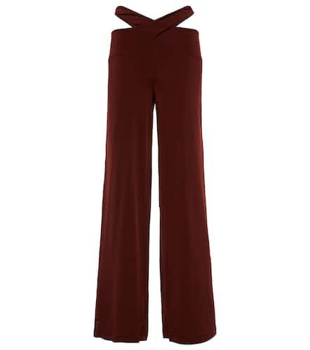 Cutout jersey wide-leg pants - Marine Serre - Modalova