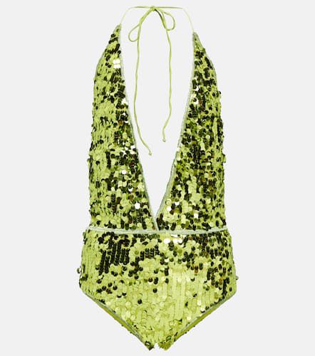 OsÃ©ree Sequined halterneck swimsuit - Oseree - Modalova