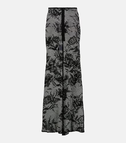 AlaÃ¯a Floral mesh maxi skirt - Alaia - Modalova