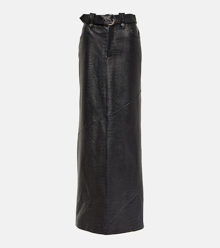 Mock-croc leather maxi skirt - Alessandra Rich - Modalova