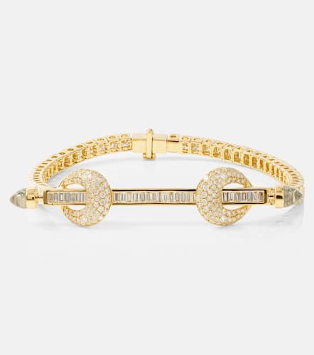 Chakra 18kt bracelet with diamonds and quartz - Ananya - Modalova