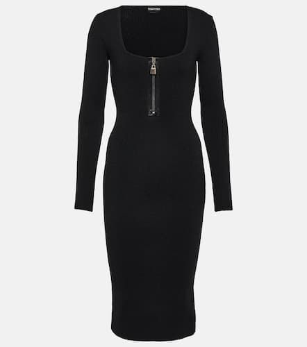 Ribbed-knit wool midi dress - Tom Ford - Modalova