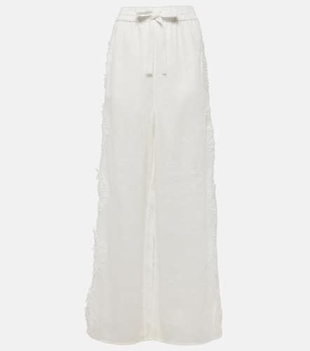 Halliday lace-trimmed linen wide-leg pants - Zimmermann - Modalova