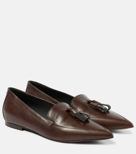 Monili leather loafers - Brunello Cucinelli - Modalova