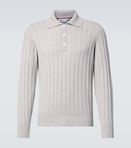 Cashmere polo sweater - Brunello Cucinelli - Modalova