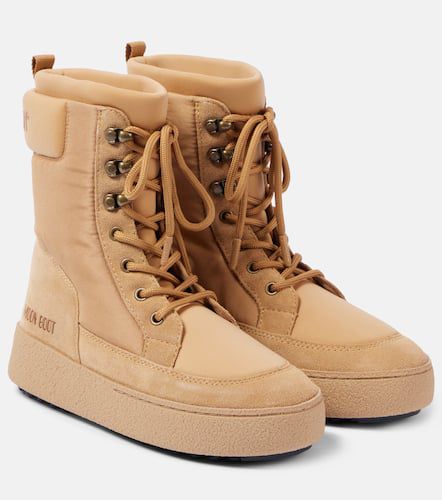 Ltrack suede-trimmed combat boots - Moon Boot - Modalova