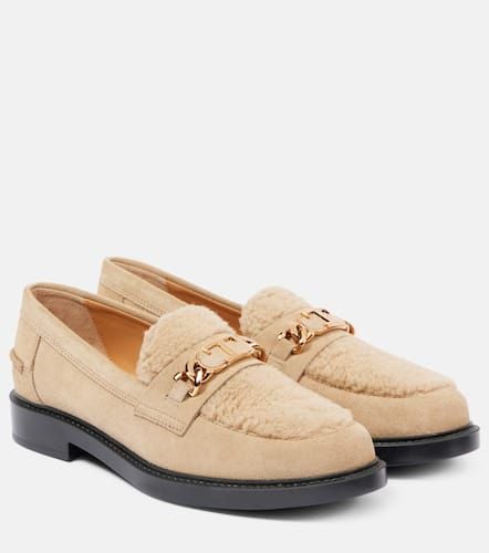 Shearling-trimmed suede loafers - Tod's - Modalova