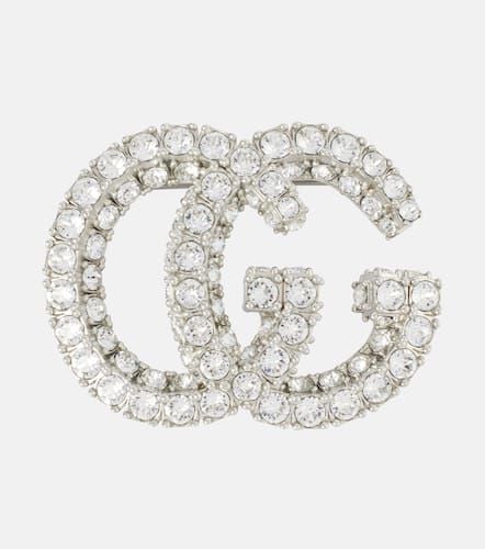 GG Marmont crystal-embellished brooch - Gucci - Modalova