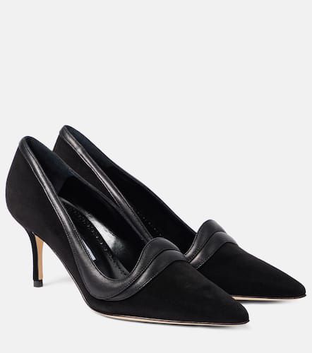 Ajarafa 70 suede and leather pumps - Manolo Blahnik - Modalova