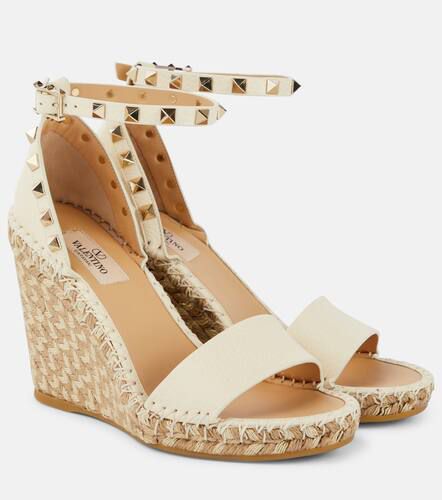 Espadrille-Sandalen Rockstud 105 aus Leder - Valentino Garavani - Modalova