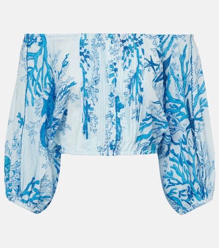 Bedrucktes Off-Shoulder-Top Bova aus Baumwolle - Poupette St Barth - Modalova