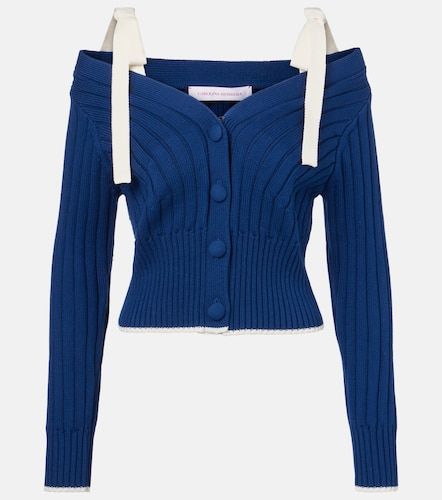 Cárdigan de algodón y lana con lazo - Carolina Herrera - Modalova