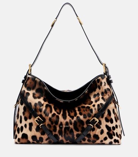 Borsa Voyou Medium con stampa leopardata - Givenchy - Modalova