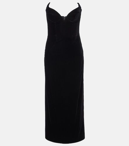 Mugler Abito bustier in velluto - Mugler - Modalova