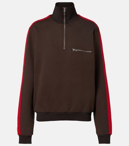 Cotton-blend jersey half-zip sweatshirt - Maison Margiela - Modalova