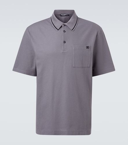 Besticktes Polohemd DG aus Baumwolle - Dolce&Gabbana - Modalova