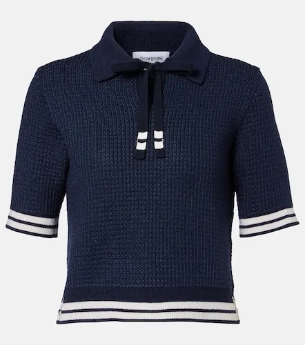 Thom Browne Silk-blend polo shirt - Thom Browne - Modalova
