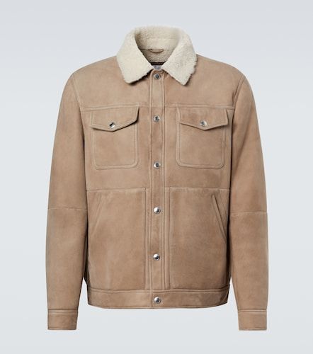 Giacca in suede con shearling - Brunello Cucinelli - Modalova