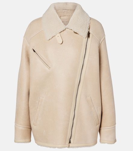 Giacca Adelina in pelle con shearling - Isabel Marant - Modalova