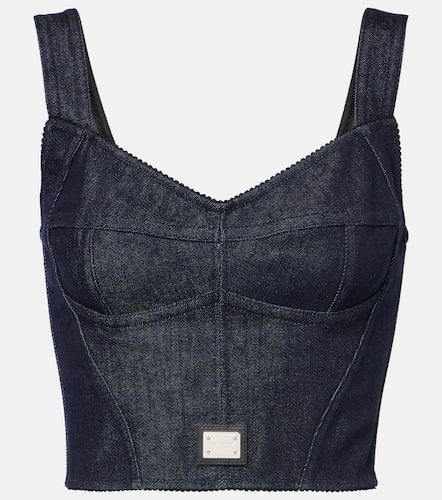 Dolce&Gabbana Top bustier di jeans - Dolce&Gabbana - Modalova