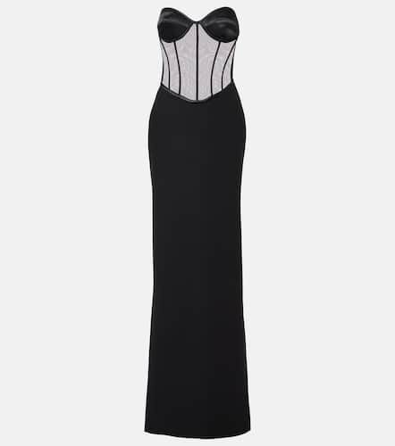 Tara mesh-trimmed corset gown - The New Arrivals Ilkyaz Ozel - Modalova