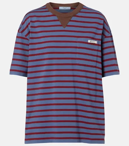 Camiseta de jersey de algodón a rayas - Prada - Modalova