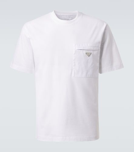 T-shirt in jersey di cotone e Re-Nylon - Prada - Modalova