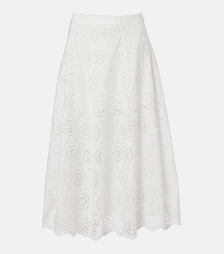Falda midi The Deco de algodón con bordado inglés - Frame - Modalova