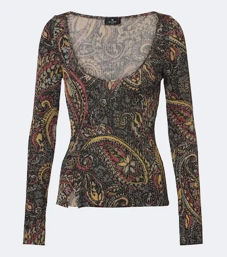 Etro Paisley ribbed-knit top - Etro - Modalova