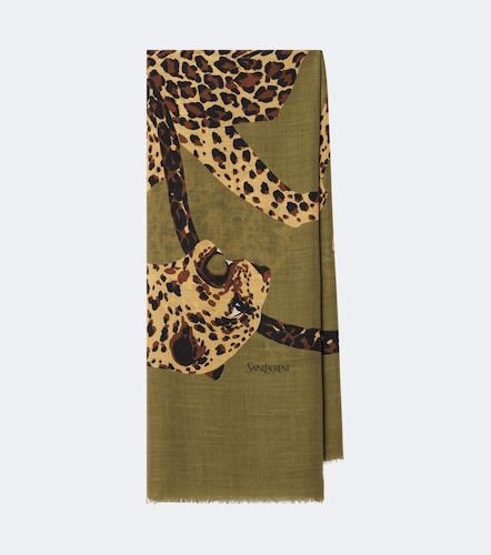 Bufanda de lana estampada - Saint Laurent - Modalova