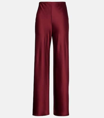 Barb high-rise satin straight pants - Leset - Modalova