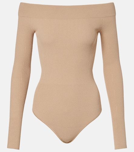 Ribbed-knit off-shoulder bodysuit - Alaia - Modalova