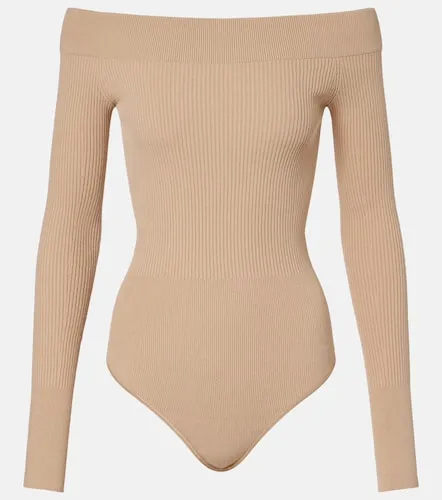 Ribbed-knit off-shoulder bodysuit - Alaia - Modalova