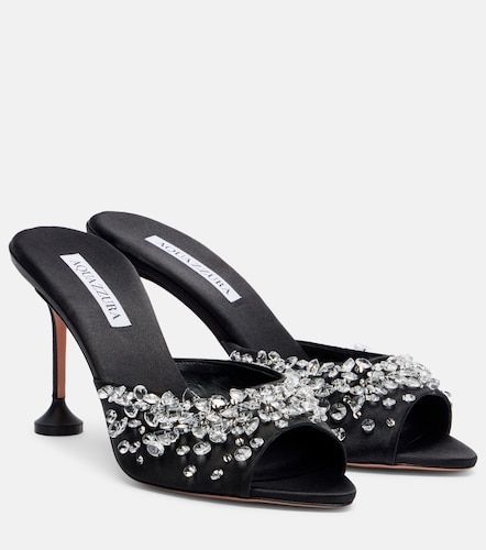 Bisous 85 embellished satin mules - Aquazzura - Modalova