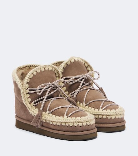 Stivaletti 18 in suede con shearling - Mou - Modalova