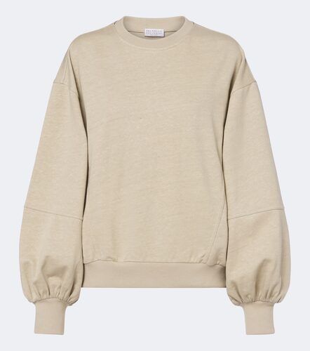 Monili cotton and linen sweatshirt - Brunello Cucinelli - Modalova