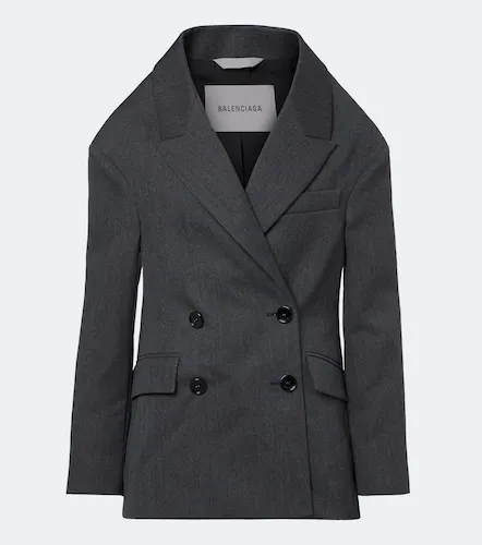Double-breaster wool blazer - Balenciaga - Modalova