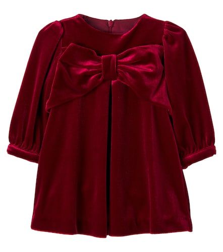 Vestido de terciopelo con lazo - Patachou - Modalova