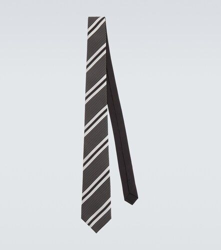 Corbata de seda a rayas - Saint Laurent - Modalova