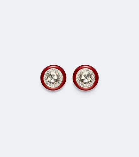 Pendientes Candy Dots de oro blanco de 18 ct y esmalte con diamantes - Kamyen - Modalova