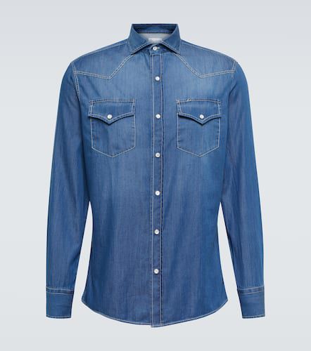 Denim Western shirt - Brunello Cucinelli - Modalova