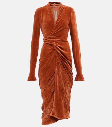 Rick Owens Velvet wrap midi dress - Rick Owens - Modalova