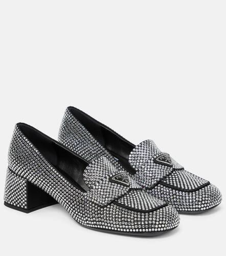 Prada 50 embellished satin loafers - Prada - Modalova
