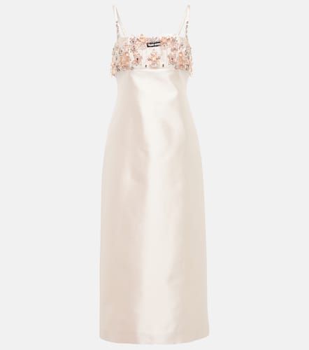 Embellished silk and wool midi dress - Miu Miu - Modalova