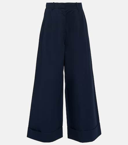 Tton and silk poplin wide-leg pants - CO - Modalova